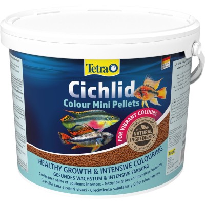 Tetra Cichlid Colour Mini корм для всех видов цихлид для улучшения окраса 10 л (ведро)