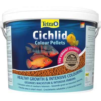 Tetra Cichlid Colour корм для всех видов цихлид для улучшения окраса 10 л (ведро)
