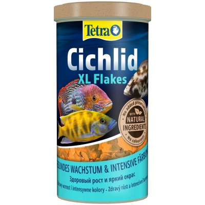 Tetra Cichlid XL корм для всех видов цихлид, крупные хлопья 1 л.