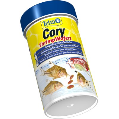 Tetra Cory Shrimp Wafers корм-пластинки с добавлением креветок для сомиков-коридорасов 100 мл.