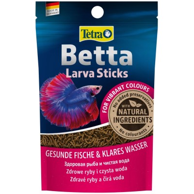 Tetra Betta Larva Sticks корм в форме мотыля для петушков и других лабиринтовых рыб  5 г 
