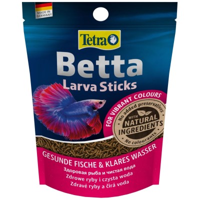 Tetra Betta Larva Sticks корм в форме мотыля для петушков и других лабиринтовых рыб  5 г 