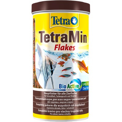 Tetra Min корм для всех видов рыб в виде хлопьев 1 л.