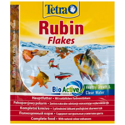 Tetra Rubin корм в хлопьях для улучшения окраса всех видов рыб 12 г (sachet)