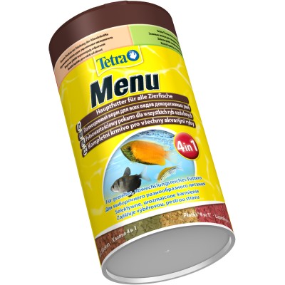 Tetra Menu корм для всех видов рыб "4 вида" мелких хлопьев 250 мл.