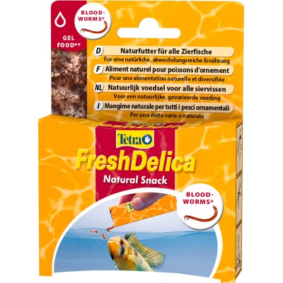 Tetra Fresh Delica Bloodworms корм мотыль в желе 48 г