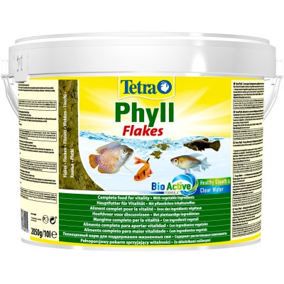 Tetra Phyll корм для всех видов рыб растительные хлопья 10 л (ведро)