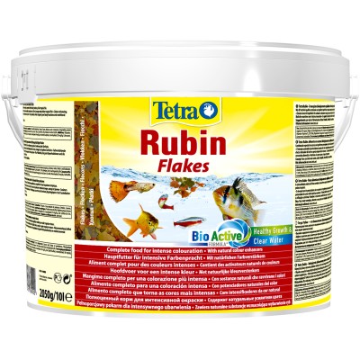 Tetra Rubin корм в хлопьях для улучшения окраса всех видов рыб 10 л (ведро)