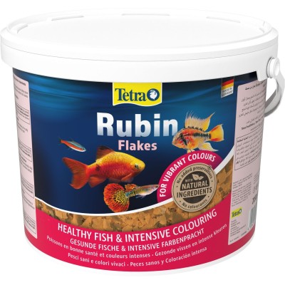 Tetra Rubin корм в хлопьях для улучшения окраса всех видов рыб 10 л (ведро)