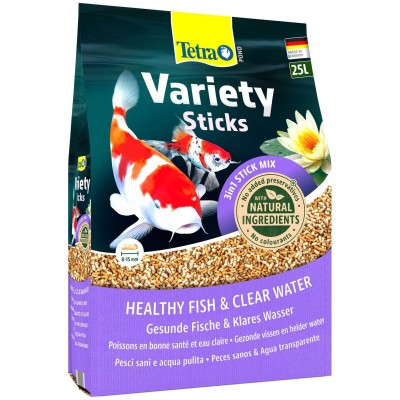 Tetra Pond Variety Sticks Корм для прудовых рыб (3 вида палочек) 25 л