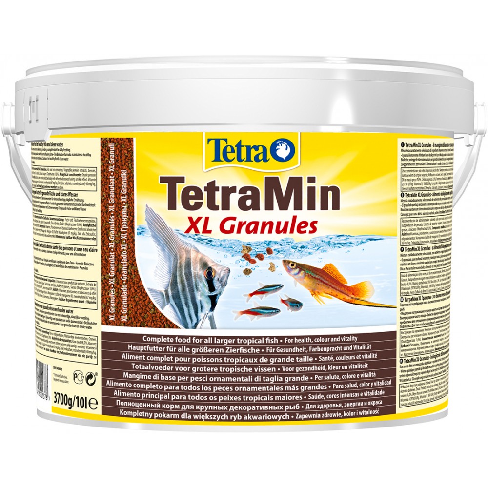 TetraMin XL Granules корм для всех видов рыб крупные гранулы 10 л (ведро)