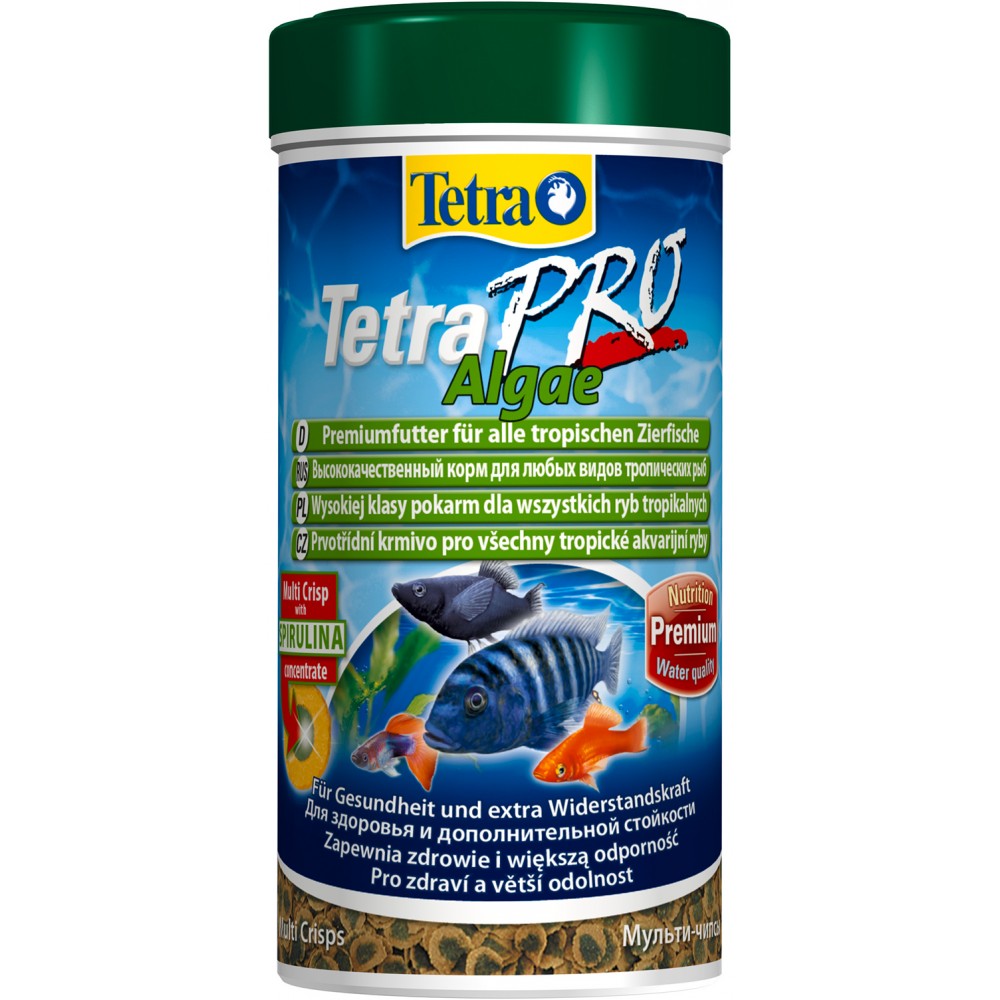 TetraPro Algae Crisps раст.корм для всех видов рыб в чипсах 250 мл.