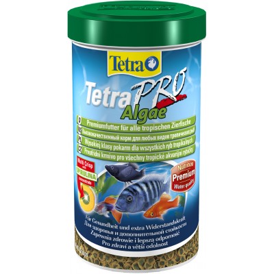 TetraPro Algae Crisps раст.корм для всех видов рыб в чипсах 500 мл.
