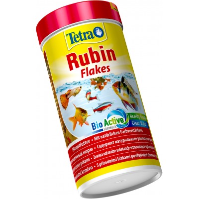 TetraRubin корм в хлопьях для улучшения окраса всех видов рыб 250 мл.