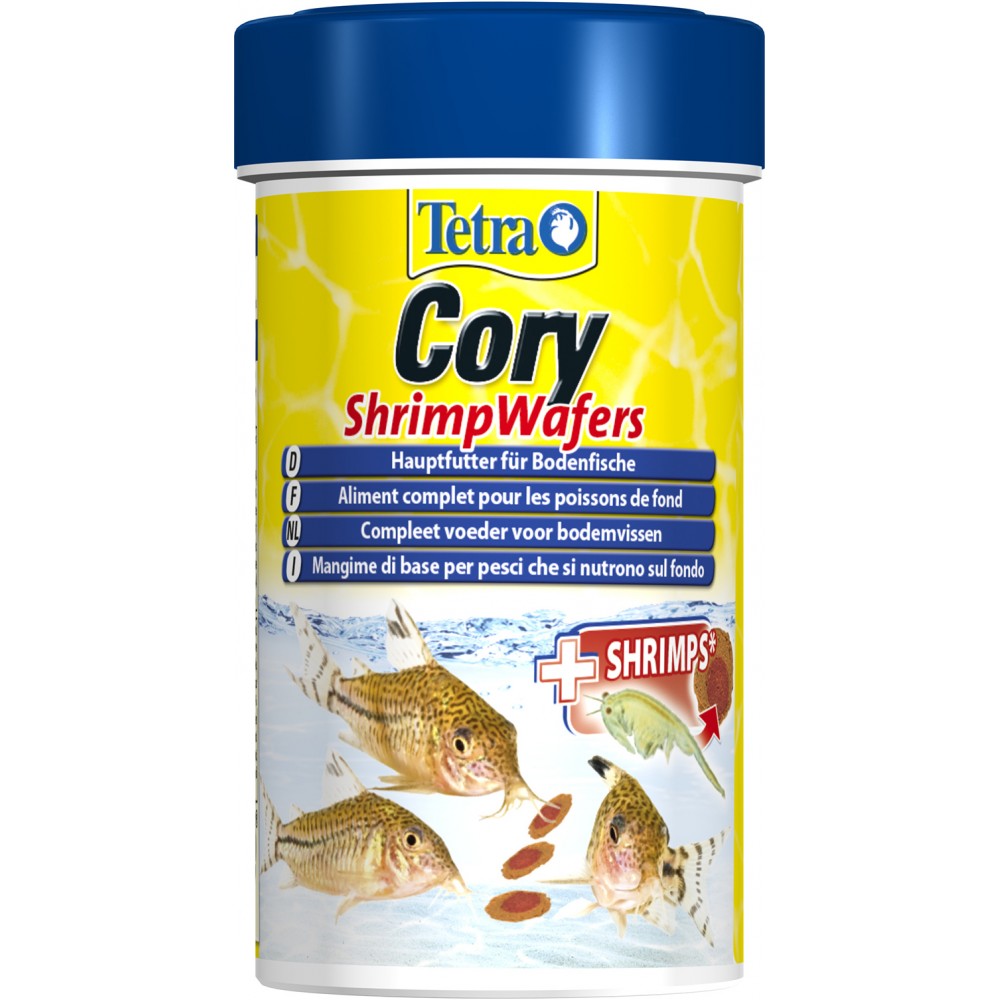 TetraCory Shrimp Wafers корм-пластинки с добавлением креветок для сомиков-коридорасов 100 мл.