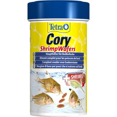TetraCory Shrimp Wafers корм-пластинки с добавлением креветок для сомиков-коридорасов 100 мл.