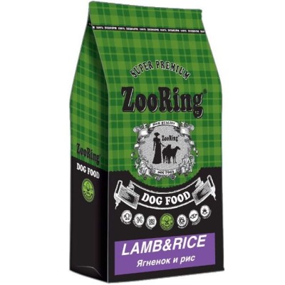 ZooRing Lamb&Rice Сухой корм для собак Ягненок и Рис 20 кг.
