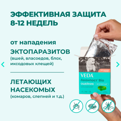 Veda Аванпост Bio ошейник репеллентный для щенков и котят 35 см