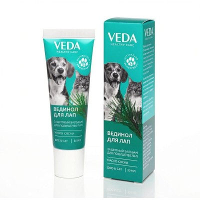 Veda Вединол для лап зоогигиеническое защитное средство с маслом сосны 30 мл