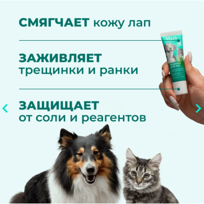 Veda Вединол для лап зоогигиеническое защитное средство с маслом сосны 30 мл