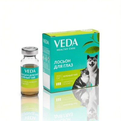 Veda Лосьон для глаз зеленый чай 10 мл 3 фл