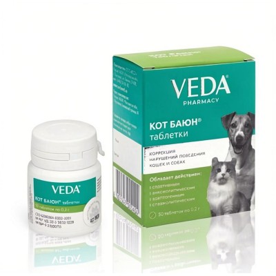 Veda Кот Баюн для коррекции нарушений поведения кошек и собак 50 таб
