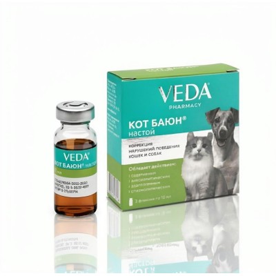 Veda Кот Баюн Настой для коррекции нарушений поведения кошек и собак 3 фл 10 мл