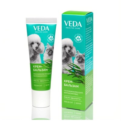 Veda Крем-Бальзам зоогигиеническое защитное средство с ранозаживляющим фитокомплексом и маслом эвкалипта 30 мл