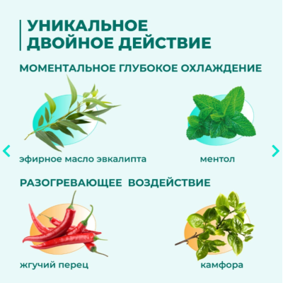 Veda Зоо Vip Гель двойного действия охлаждающий и разогревающий с камфорой и ментолом 1 л