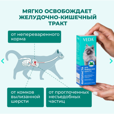 Veda Фитопаста для выведения шерсти 75 мл