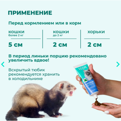 Veda Фитопаста для выведения шерсти 75 мл