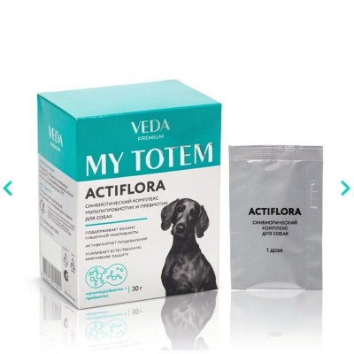 Veda My Totem Actiflora синбиотический комплекс для собак 30 саше по 1 гр.