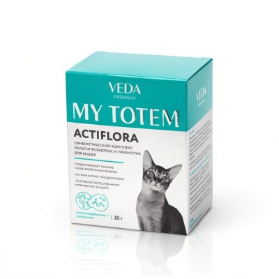 Veda My Totem Actiflora синбиотический комплекс для кошек 30 саше по 1 гр.