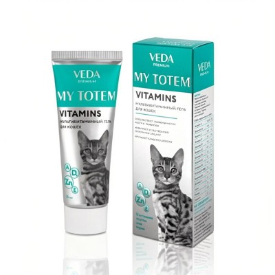 Veda My Totem Vinamins мультивитаминный гель для кошек 75 гр.