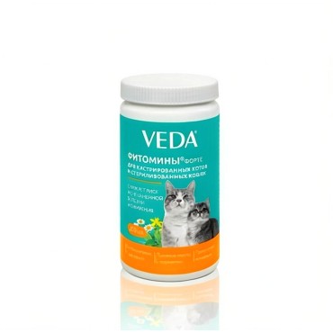 Veda Фитомины Форте для кастрированных котов и стерилизованных кошек 200 таб.
