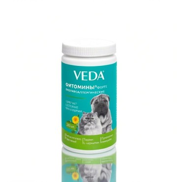 Veda Фитомины Форте противоаллергические кошкам и собакам 200 таб.