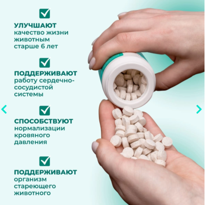 Veda Фитомины Форте пожилым собакам и кошкам 200 таб.