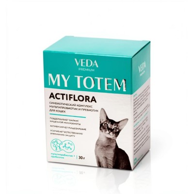 Veda My Totem Actiflora синбиотический комплекс для кошек 10 саше по 1 гр.