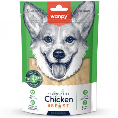Wanpy Dog Сублимированное лакомство для собак курица 40 гр.
