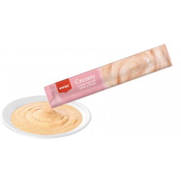 Wanpy Dog Крем лакомство для собак нежное пюре из лосося и курицы 70 гр.