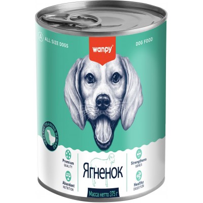 Wanpy Dog Консервы для собак из ягненка 375 гр.