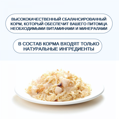 Wanpy Cat Консервы для кошек Кусочки курицы и гребешок 95 гр.