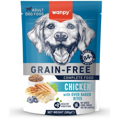 Wanpy Dog Сухой корм беззерновой с курицей для взрослых собак 500 г