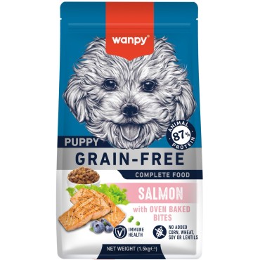 Wanpy Dog Сухой корм беззерновой с лососем для щенков 1,5 кг