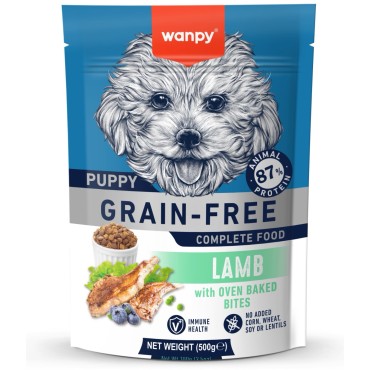 Wanpy Dog Сухой корм беззерновой с ягненком для щенков 500 г