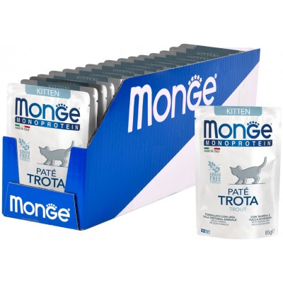 Monge Cat Monoprotein Pouch пауч для котят форель 85 гр.