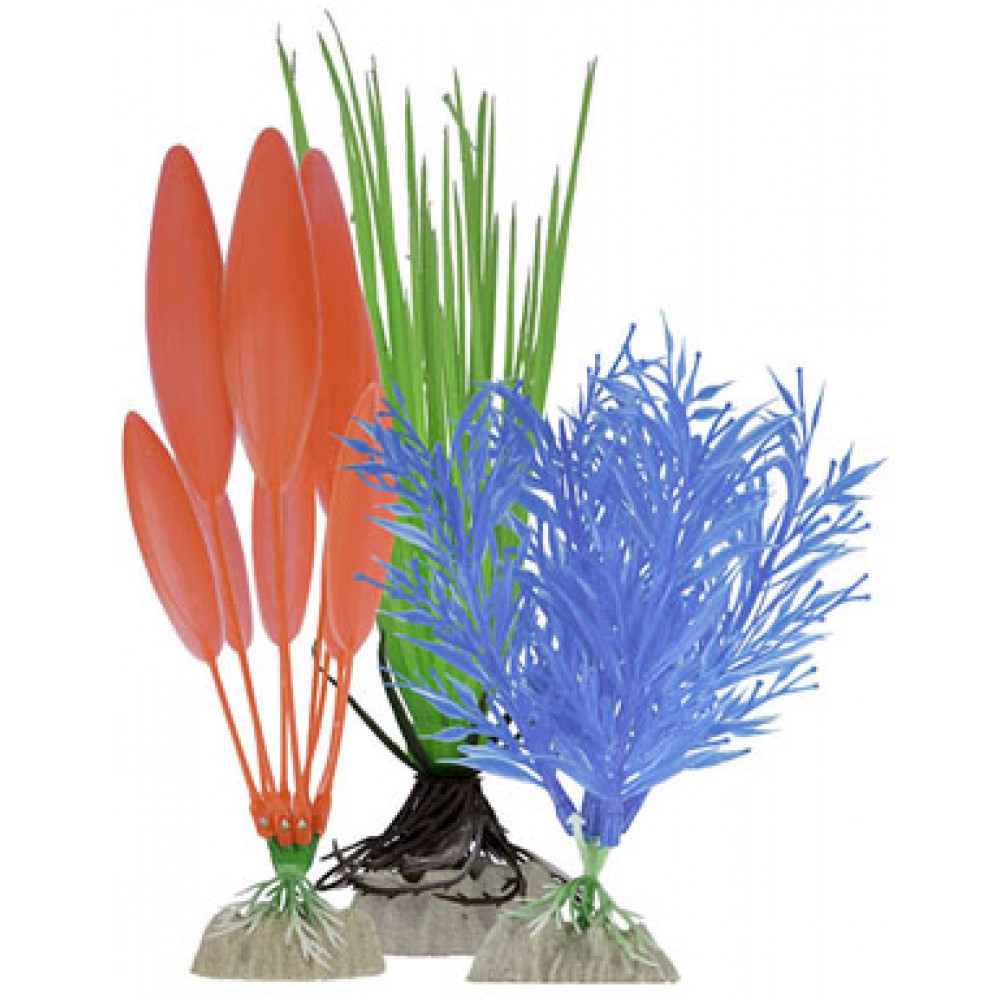 GloFish Набор Растений (S синее, М зеленое, L оранжевое)