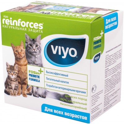 Viyo Reinforces All Ages CAT пребиотический напиток для кошек всех возрастов 7х30 мл