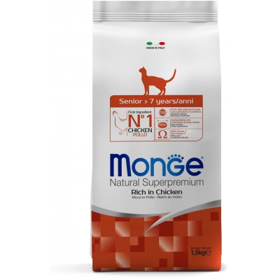 Monge Cat Senior Сухой корм для пожилых кошек 1,5 кг.