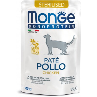 Monge Cat Monoprotein Pouch пауч для стерилизованных кошек курица 85 гр.